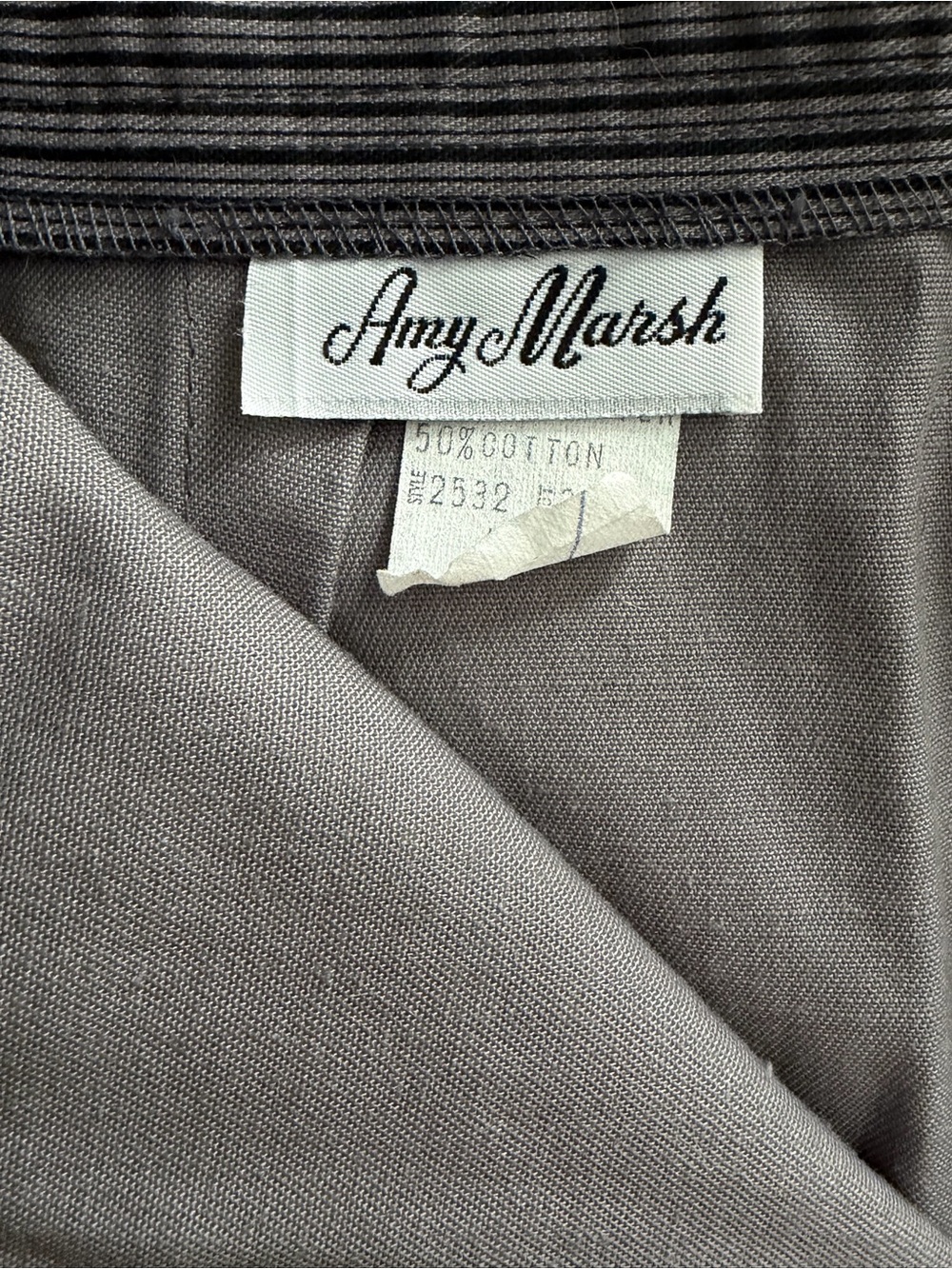 Vintage Amy Marsh High-Waisted Pleated Striped Shorts - Size 4/6 - Picture 4 of 6